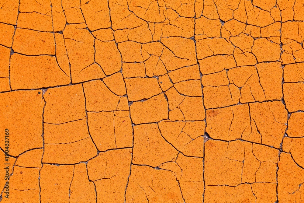 Weathered cracked orange paint Weathered cracked orange paint