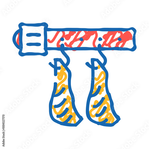 carcass conveyor doodle icon sketch vector. carcass conveyor sign. isolated symbol illustration
