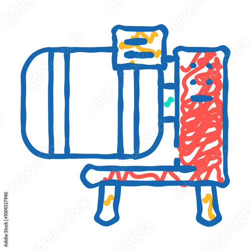 massagers equipment doodle icon sketch vector. massagers equipment sign. isolated symbol illustration