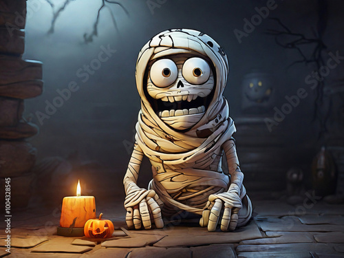 Spooky Cartoon Mummy