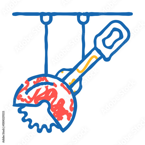 circular saws doodle icon sketch vector. circular saws sign. isolated symbol illustration
