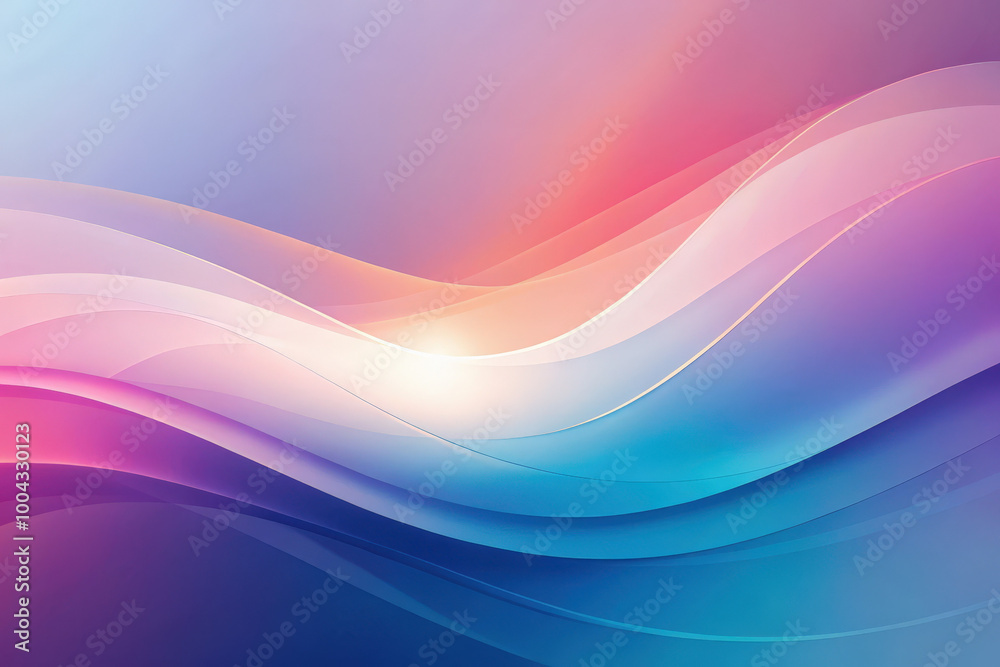 Captivating waves of color blend seamlessly, creating a tranquil atmosphere in stunning hues of pink, blue, and soft pastels. Generative AI Captivating waves of color blend seamlessly, creating a tranquil atmosphere in stunning hues of pink, blue, and soft pastels. Generative AI