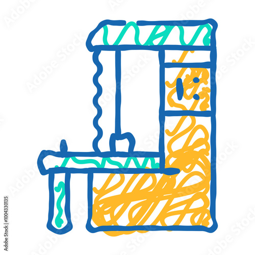 band saws doodle icon sketch vector. band saws sign. isolated symbol illustration