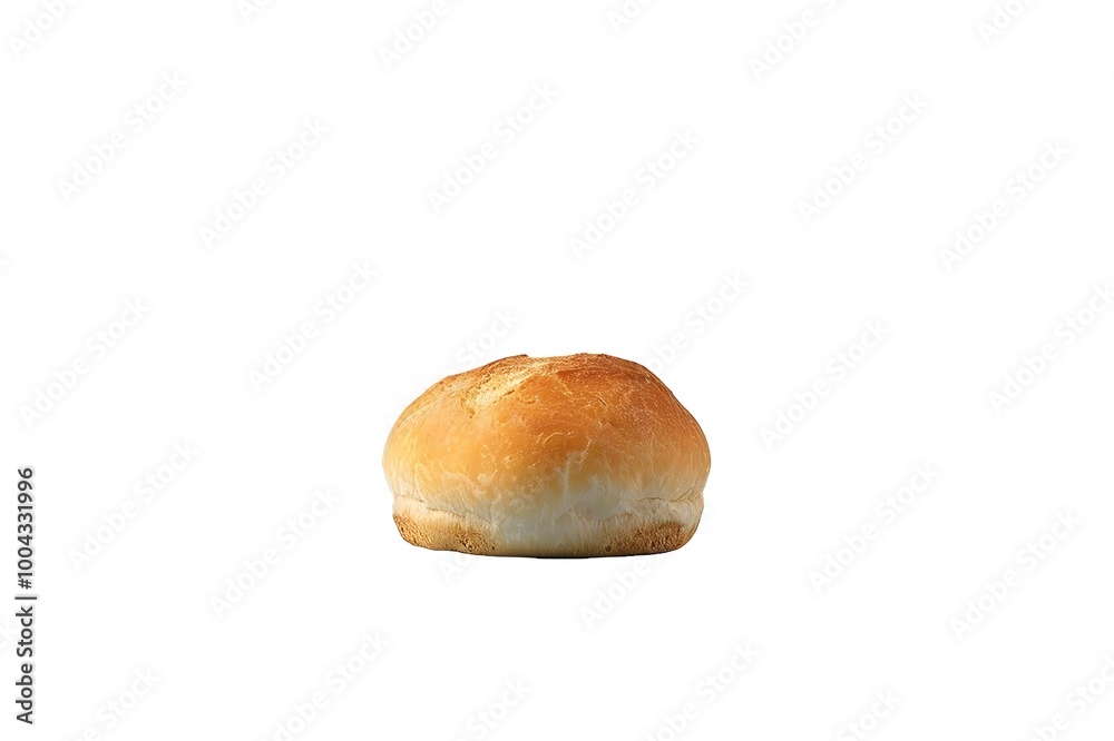 A single hazelnut bread bun isolated on a Blue background, an ultra realistic photographic A single hazelnut bread bun isolated on a Blue background, an ultra realistic photographic
