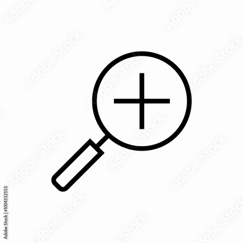 magnifier zoom icon sign vector