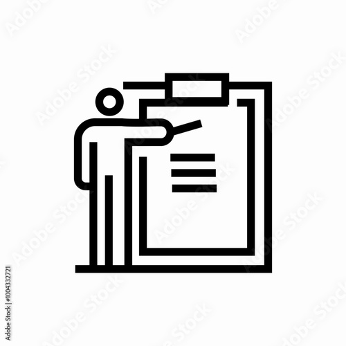 teacher teaching training icon sign vector