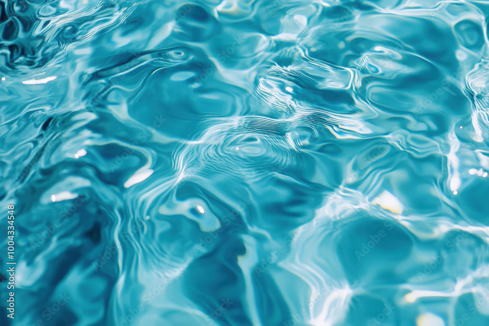 Rippling turquoise water reflects sunlight, creating mesmerizing patterns in a serene pool on a sunny summer day. Generative AI Rippling turquoise water reflects sunlight, creating mesmerizing patterns in a serene pool on a sunny summer day. Generative AI
