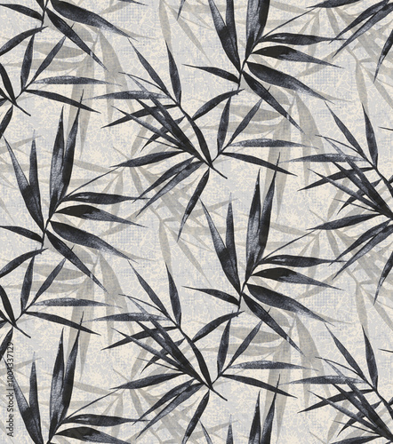 Seamless textures leaves pattern. Modern soft print.