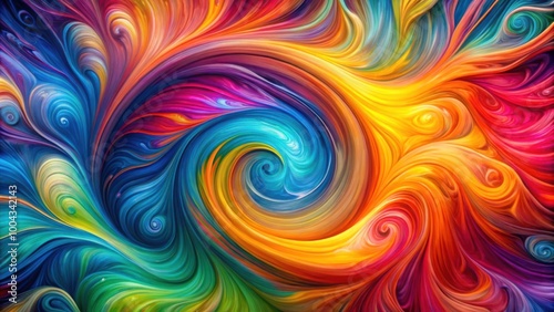 Vibrant abstract color swirl evoking emotion and creativity for creative projects