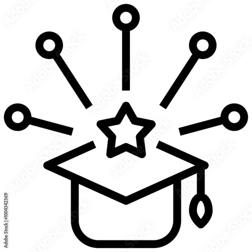 education outline style icon
