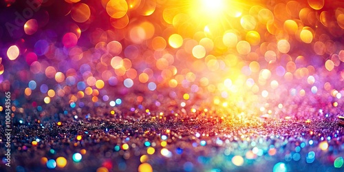 Shimmering Sparkle Background Glowing Under Bright Sunlight With Bokeh Effect and Soft Colors