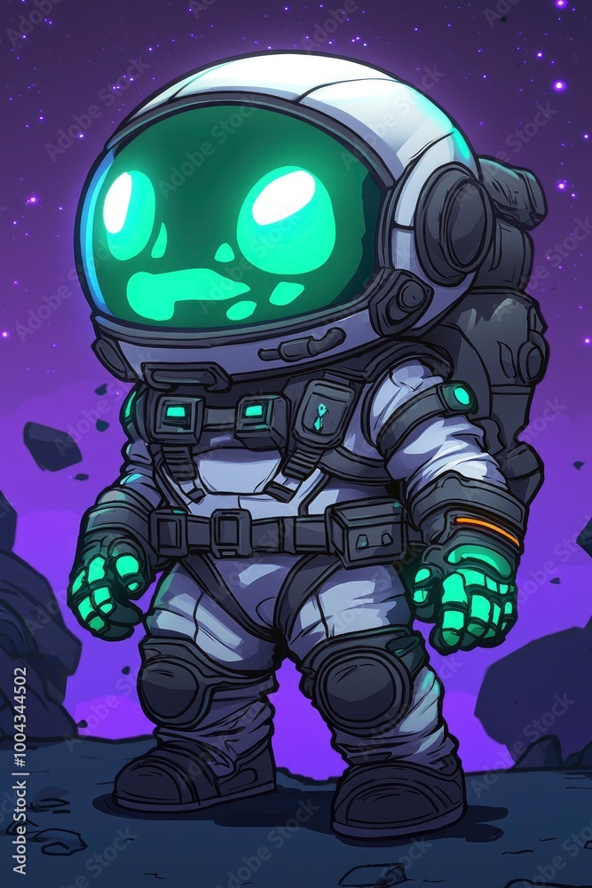 Cute Astronaut Character Illustration