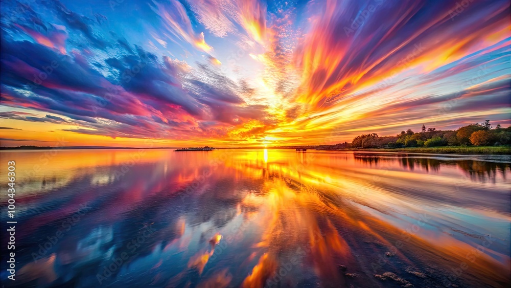 Soft Hues of Sunrise with Intentional Camera Movement Creating a Dreamy Background Effect Soft Hues of Sunrise with Intentional Camera Movement Creating a Dreamy Background Effect