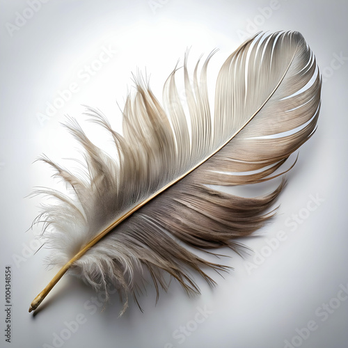 isolated feather in studio photo