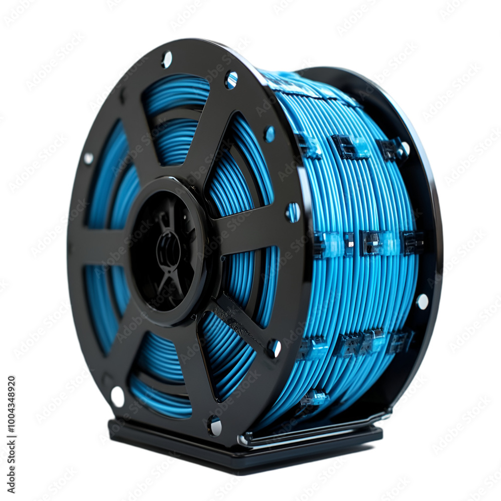 Metal Portable Pre-Terminated TPU Fiber Optic Cable Drum Reel on White Background
Metal Portable Pre-Terminated TPU Fiber Optic Cable Drum Reel on White Background