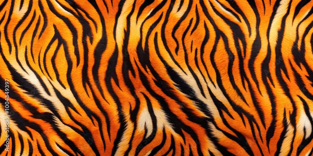 Striking Tiger Print Pattern with Bold Orange and Black Stripes for Textile and Design Use Striking Tiger Print Pattern with Bold Orange and Black Stripes for Textile and Design Use