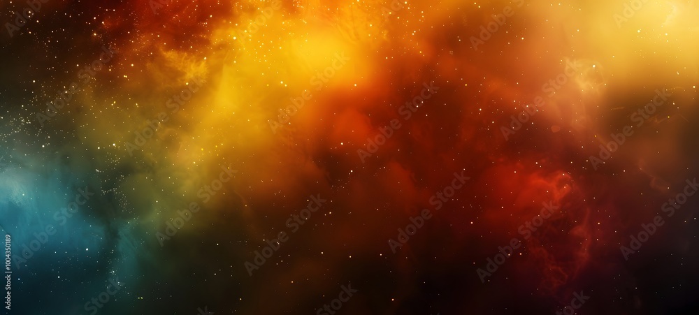 Naklejka premium Abstract Galaxy Background with Blurry Foreground