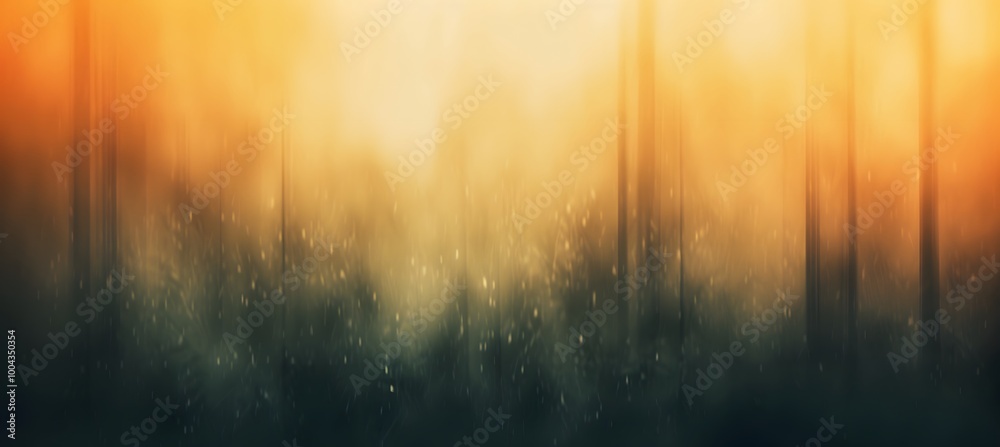 Fototapeta premium Abstract Orange & Grey Forest Blurred Background