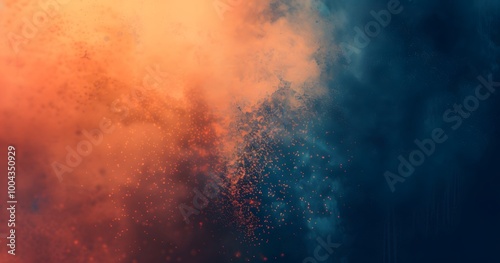 Abstract Orange Blue Gradient Background