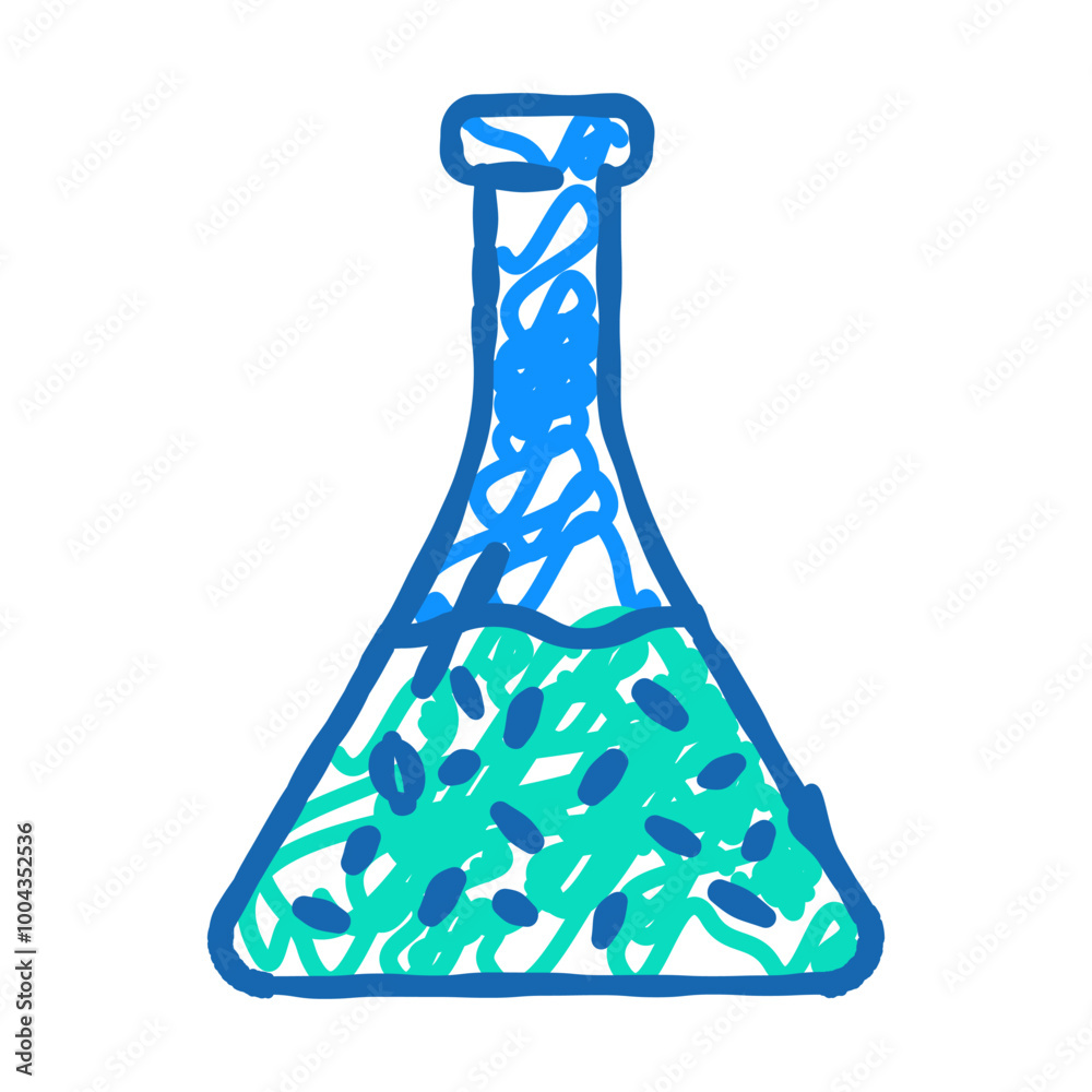 flask with liquid doodle icon sketch vector. flask with liquid sign. isolated symbol illustration flask with liquid doodle icon sketch vector. flask with liquid sign. isolated symbol illustration