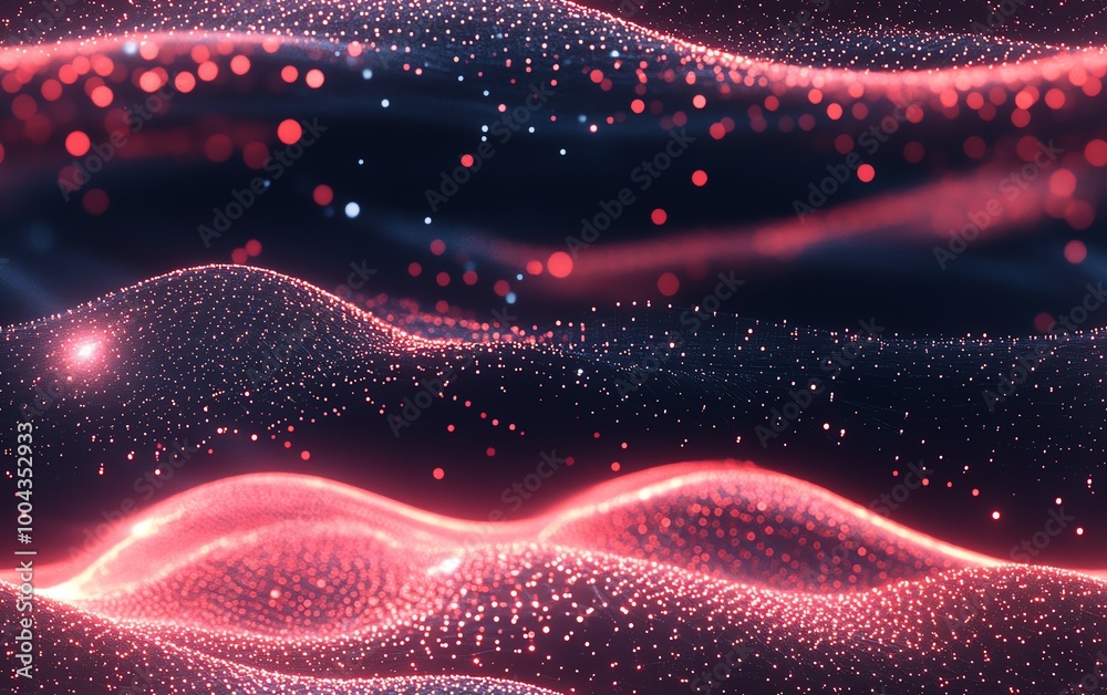 Abstract glowing wave patterns on a dark background Abstract glowing wave patterns on a dark background