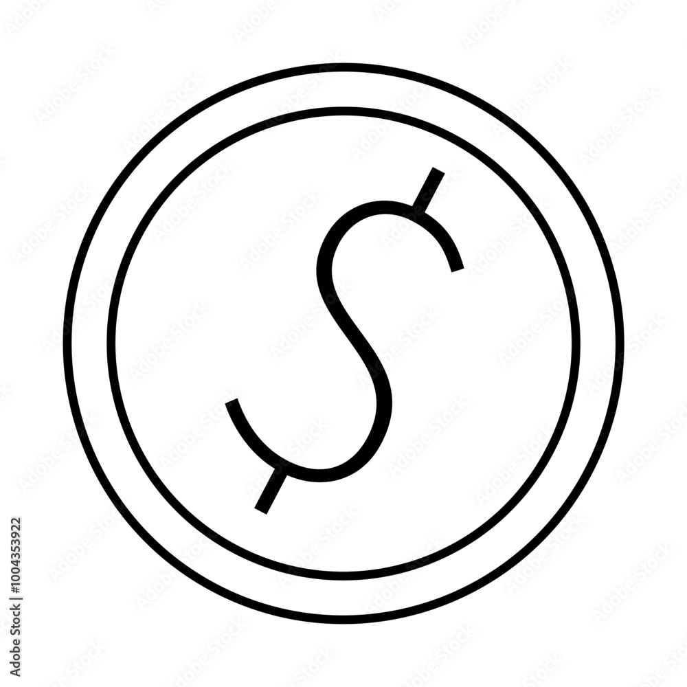 Simple black circle with a dollar sign in the center. Ideal for finance, money management, accounting, personal finance, wealth. Clean and simple style. Perfect for modern minimalist design projects Simple black circle with a dollar sign in the center. Ideal for finance, money management, accounting, personal finance, wealth. Clean and simple style. Perfect for modern minimalist design projects