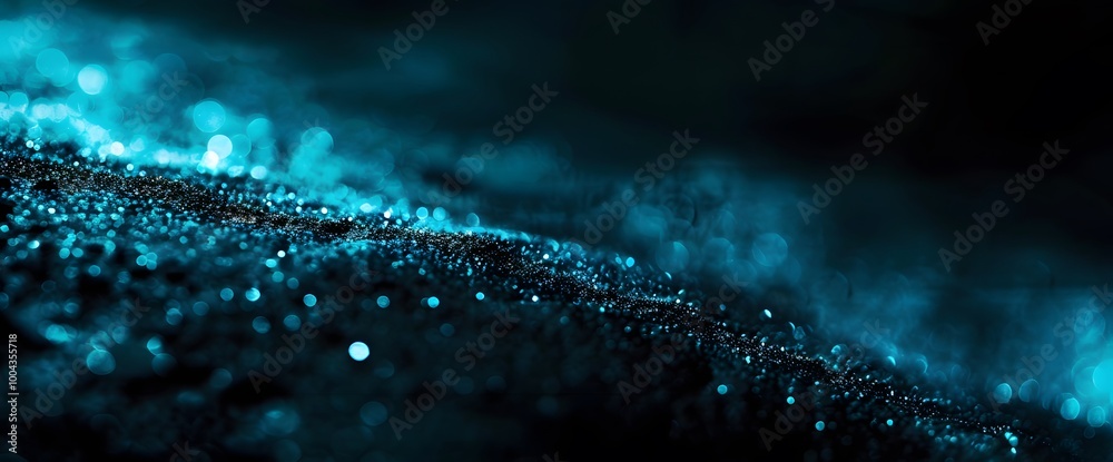 Abstract Blue Glowing Lights Bokeh Background Abstract Blue Glowing Lights Bokeh Background
