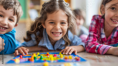 Kids Playing with Colorful Building Blocks, Promoting Creativity at School