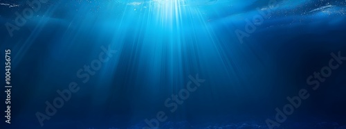 Deep Ocean Blue Gradient Background With Light