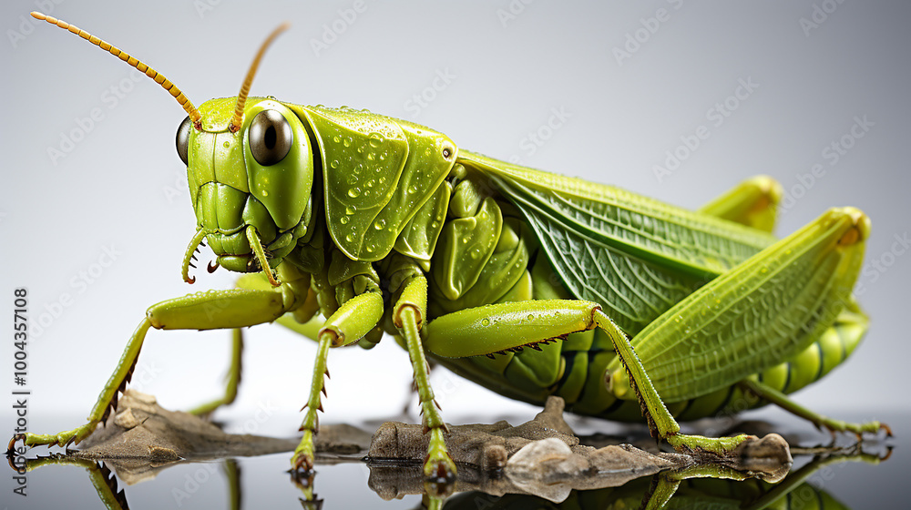 3d rendered photo of a grasshopper generative ai 3d rendered photo of a grasshopper generative ai