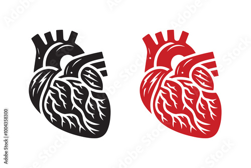Human Cardiac Muscle Art and Graphics silhouette Illustration