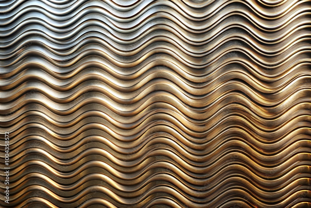 Metallic wavy texture background close-up with shiny abstract design Metallic wavy texture background close-up with shiny abstract design