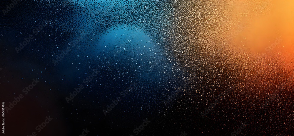 Obraz premium Grainy Blue Orange Gradient Background