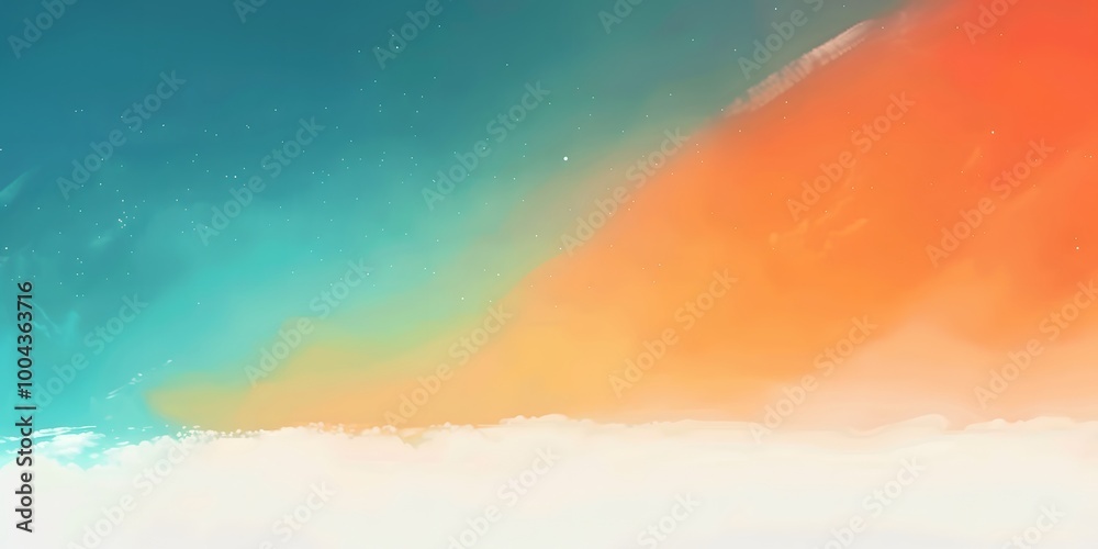 Abstract Orange Teal Gradient Sky Background Abstract Orange Teal Gradient Sky Background