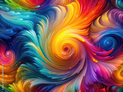 Vibrant Abstract Background with Colorful Swirls and Textures for Creative Design Projects and Media