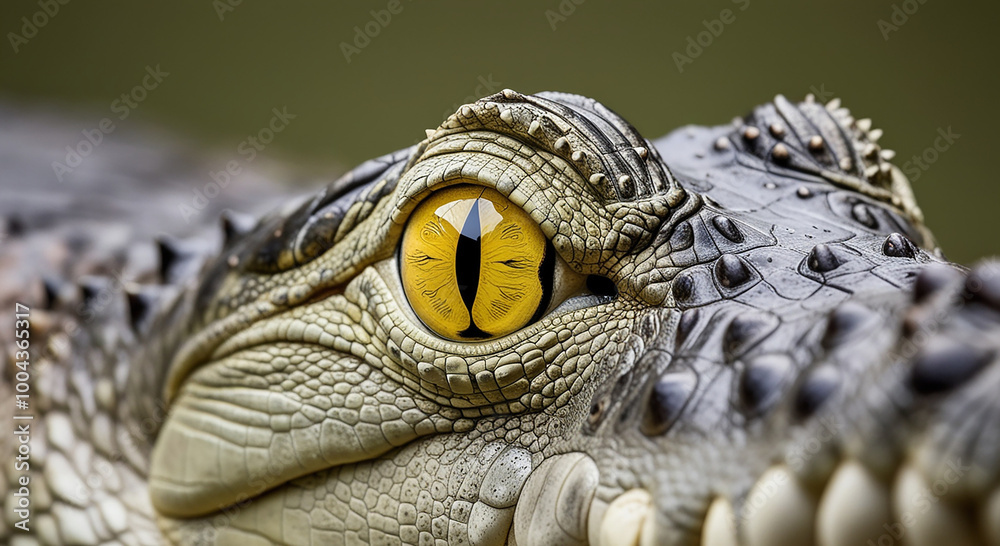 Close up of a crocodile eye