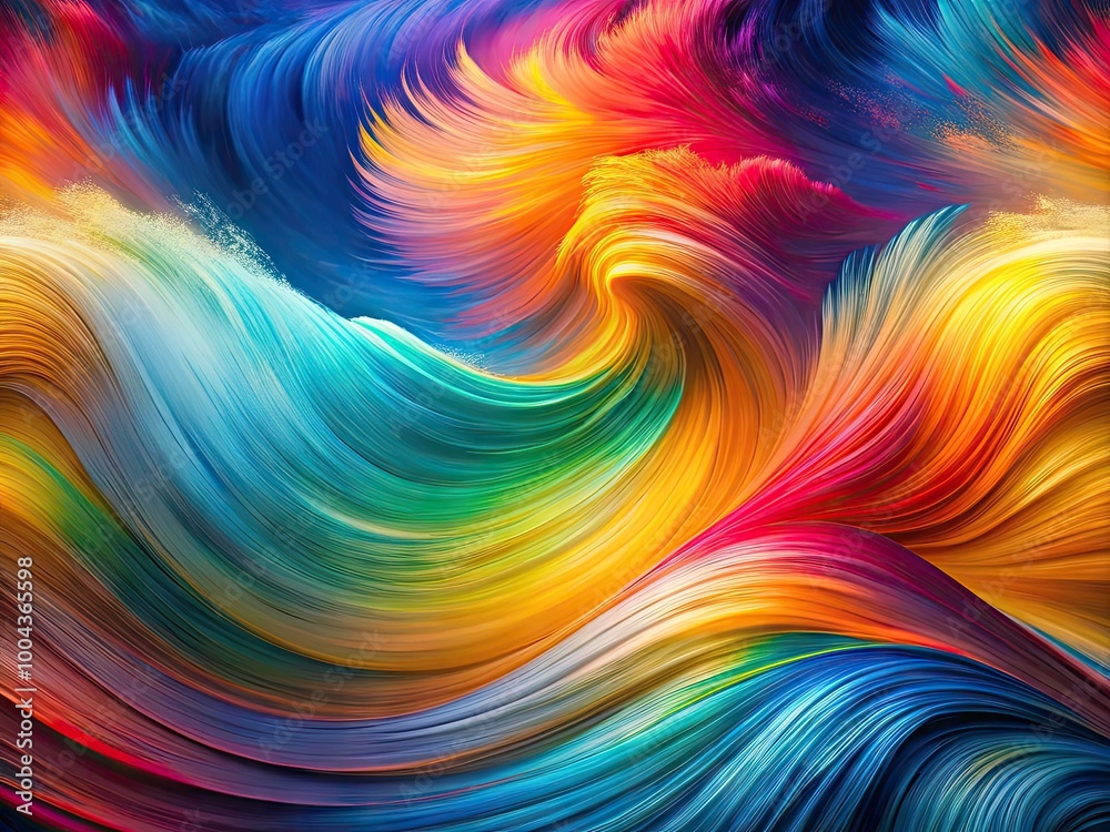 Vibrant and Attractive Abstract Background with Colorful Waves and Smooth Curves in Motion Vibrant and Attractive Abstract Background with Colorful Waves and Smooth Curves in Motion