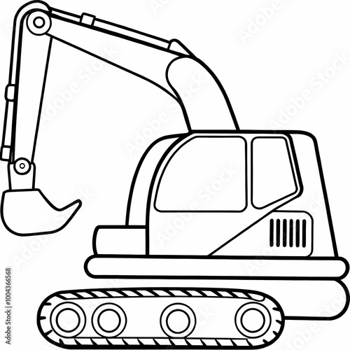 Excavator coloring page for kids fun and educational activity