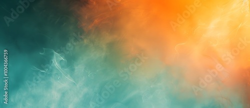 Abstract Teal And Orange Gradient Background