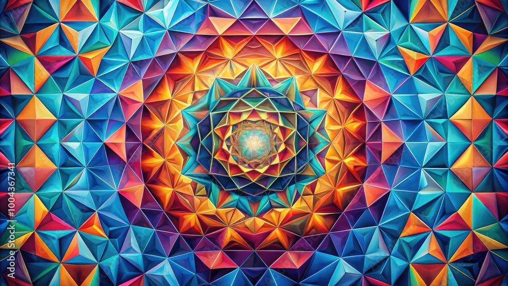 Hypnotic geometric abstract art with stunning depth of field perfect for backgrounds Hypnotic geometric abstract art with stunning depth of field perfect for backgrounds