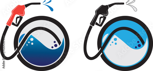 fuel station logo with circular concept