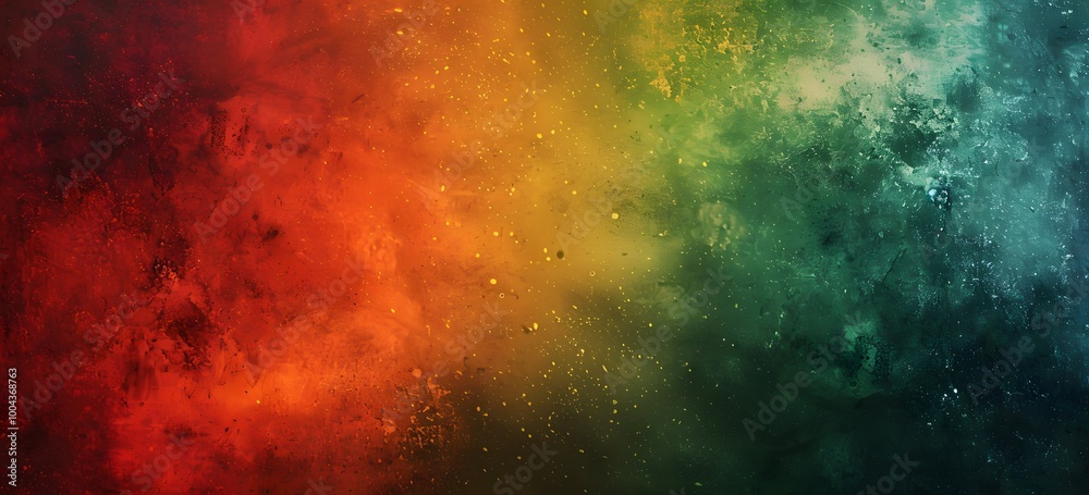 Abstract Grainy Gradient Background with Red, Orange, Green Abstract Grainy Gradient Background with Red, Orange, Green
