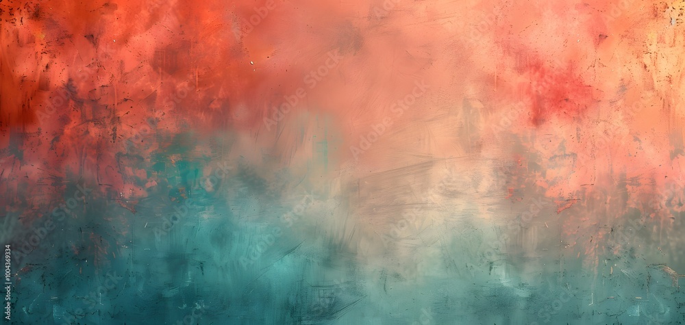 Abstract Grainy Gradient Background with Red, Orange & Teal Abstract Grainy Gradient Background with Red, Orange & Teal