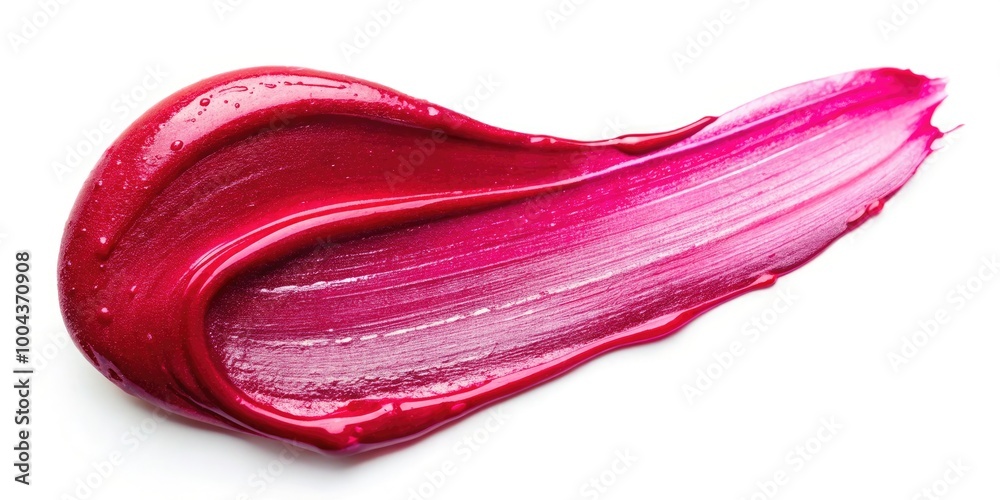 Vibrant Lip Gloss Smear on White Surface with Glossy Finish and Artistic Texture for Beauty Shots Vibrant Lip Gloss Smear on White Surface with Glossy Finish and Artistic Texture for Beauty Shots