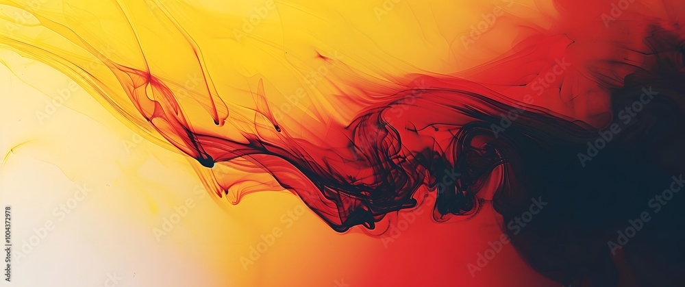 Abstract Swirl Gradient Yellow Red Black Abstract Swirl Gradient Yellow Red Black