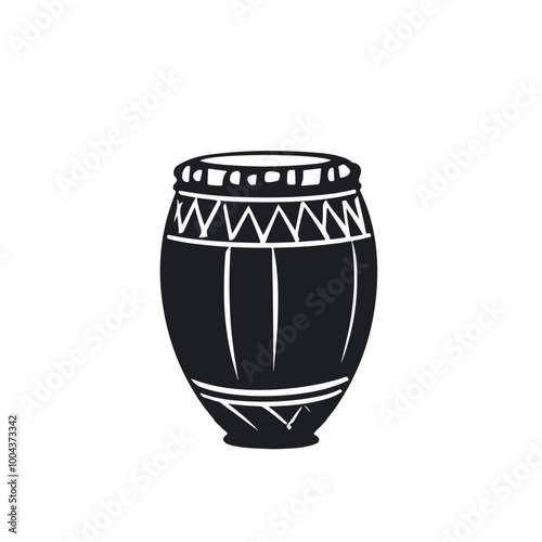 Conga drum vector illustration isolated on a white background