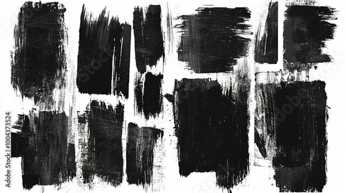 Grunge dark black color smears and smudges of paint. Background texture wallpaper design. Ai Generative