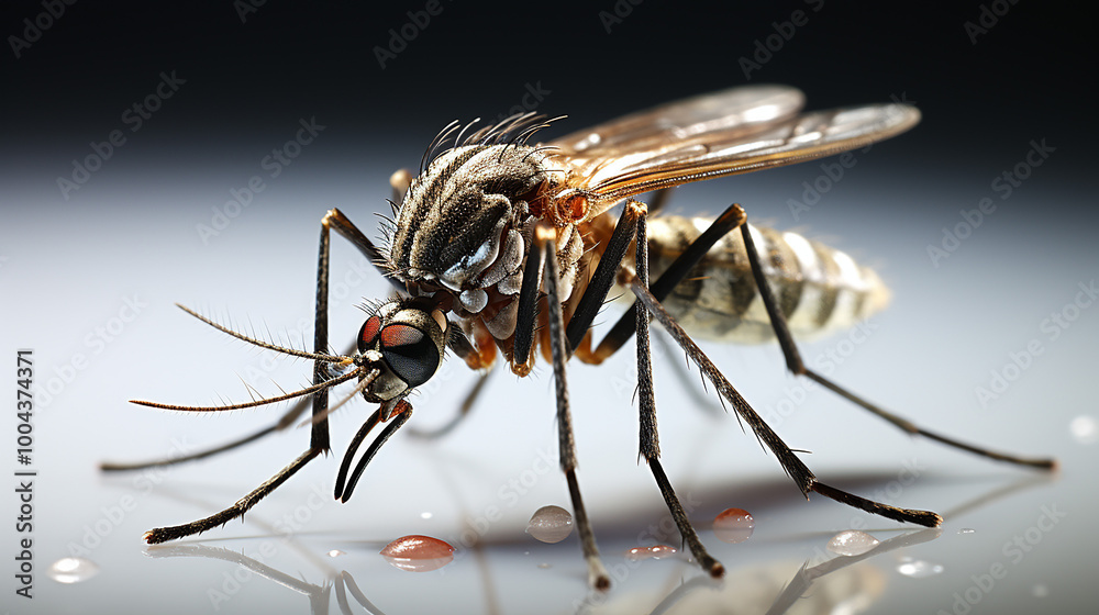 3d rendered photo of a mosquito generative ai