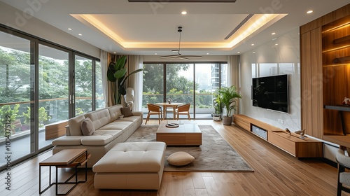 A modern apartment living room