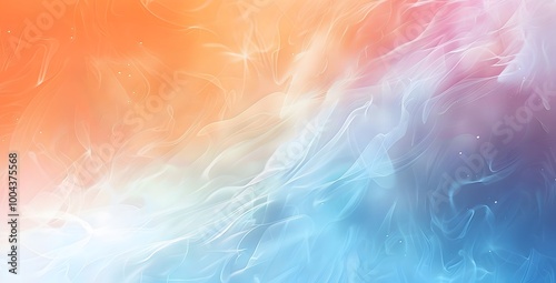 Abstract Gradient Background with Orange, Blue, and White Hues